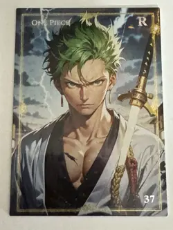 RORONOA ZORO R 37 ONE PIECE BLOOMING PASSION Anime Collectible Card - Image 1
