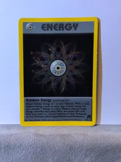Pokemon TCG Rainbow Energy Holo Rare Card Team Rocket Series 17/82 LP - Image 1