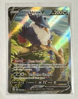 Honchkrow V 162/172 Alt Art Ultra Rare Card Brilliant Stars Pokemon TCG Card NM - Image 1