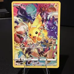 Pokemon Pikachu TCG Full Art Secret Rare Holo Card 160/159 Crown Zenith NM - Image 1