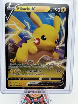 Pikachu V SWSH061 Sword And Shield Promo Pokemon Card Full Art NM - Image 1