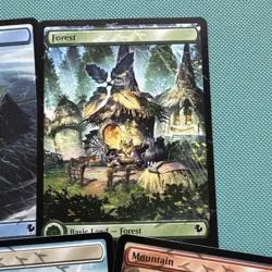 MTG Final Fantasy Chocobo Track Stamped Foil Lands Set Of 5 Cards - Image 3