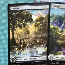 MTG Final Fantasy Chocobo Track Stamped Foil Lands Set Of 5 Cards - Image 4