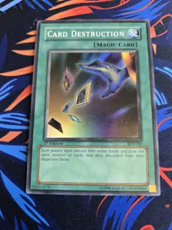 Card Destruction SDY-042 Super Rare 1st Edition NM Yugioh - Image 1