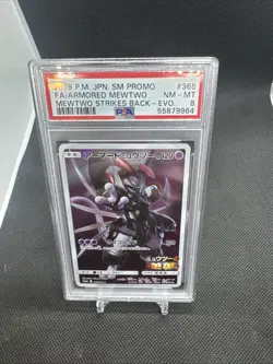 PSA 8 Armored Mewtwo PROMO 365/SM-P SM-P Movie Limited Pokemon Card Japanese - Image 1