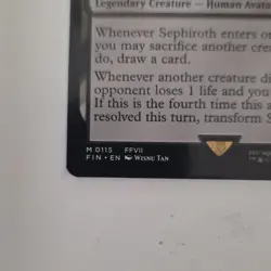 Magic: The Gathering Sephiroth Fabled SOLDIER NM mtg final fantasy pack fresh - Image 5