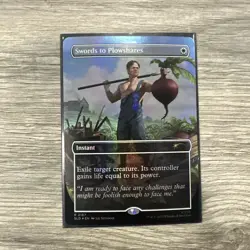 Swords to Plowshares Foil Borderless Secret Lair Dwight’s Destiny 2167 MTG - Image 1