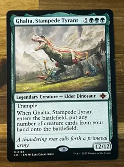 MTG Ghalta, Stampede Tyrant Lost Caverns Ixalan Mythic Regular Elder Dinosaur NM - Image 1