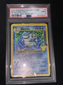 2021 POKEMON CELEBRATIONS CLASSIC COLLECTION #2 BLASTOISE-HOLO PSA 9 - Image 1