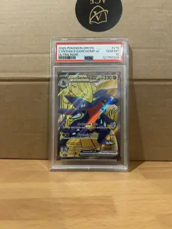 Pokemon TCG Cynthia’s Garchomp Ex 215/182 Ultra Rare Destined Rivals PSA 10 - Image 1