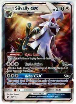 Pokemon TCG Silvally GX 90/111 Sun & Moon Crimson Invasion Ultra Rare - Image 1