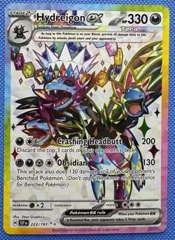 Hydreigon ex 223/191 Sv08: Surging Sparks Ultra Rare Holo English Pokemon TCG - Image 1