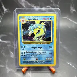 Gyarados 6/102 Base Set Holo Unlimited Rare WOTC Vintage Pokemon TCG MP - Image 1