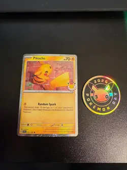 Pikachu 051 /162 Stamped 2026 Pokemon Day 30 Promo TCG With Coin - Image 1