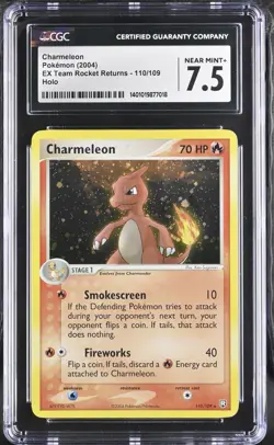 Pokemon Charmeleon 110/109 Team Rocket Returns Holo CGC 7.5 - Image 1