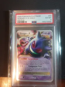Pokemon Gengar LV.X Ultra Rare Holo Platinum Arceus #97/99 PSA 6 - Image 1