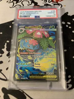 2025 POKEMON MEG EN-MEGA EVOLUTION ULTRA RARE #155 MEGA VENUSAUR EX PSA 10 - Image 1