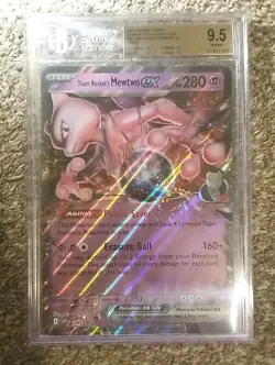 POKEMON TEAM ROCKET'S MEWTWO EX JUMBO BGS 9.5 GEM MINT #205 PSA 10 CGC OVERSIZED - Image 3