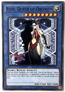 YuGiOh! - Ruin, Queen of Oblivion MP18-EN231 1st Edition Common - Image 1