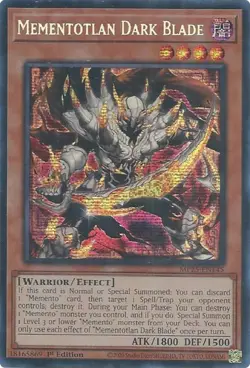 Yugioh! Mementotlan Dark Blade - MP25-EN145 - Prismatic Secret Rare - 1st Editio - Image 1