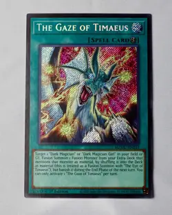 Yu-Gi-Oh! The Gaze of Timaeus MZMU-EN013 Secret Rare 1st Edition - Image 1