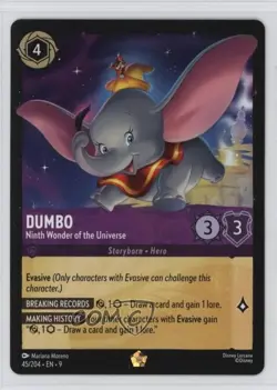 2025 Disney Lorcana Fabled 9 Dumbo - Ninth Wonder of the Universe #45 - Image 1