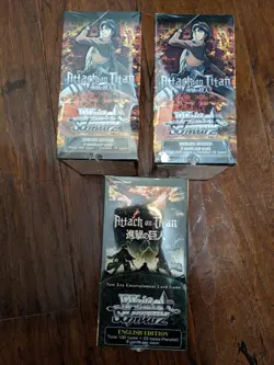 Weiss Schwarz Attack On Titan Volume 1 + 2 Booster Box Lot - Image 1