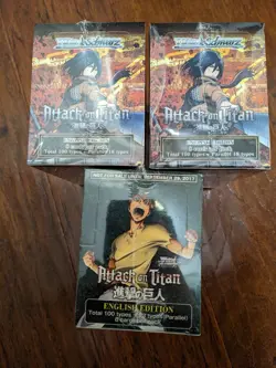 Weiss Schwarz Attack On Titan Volume 1 + 2 Booster Box Lot - Image 5