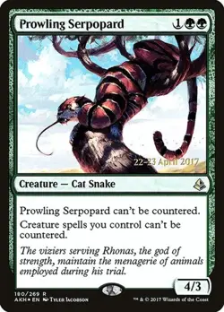 Prowling Serpopard - Foil Prerelease Promo Amonkhet LP MTG - Image 1