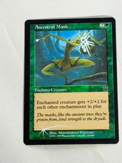 MTG FOIL Ancestral Mask Mercadian Masques Magic the Gathering - Image 1