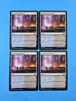 4x Waterfront District Streets of New Capenna 2022 SNC Mtg Magic Land Card 259 - Image 1