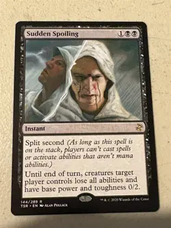 mtg Sudden Spoiling, split second instant, Time Spiral Remastered, unplayed - Image 1
