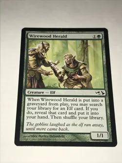 Magic the Gathering Wirewood Herald Card - Image 1