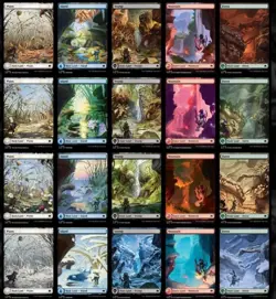 20x Foil Bloomburrow 4 Seasons Full Art Land Set Magic the Gathering MTG - Image 1