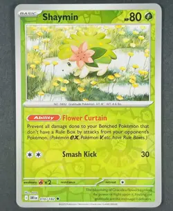 POKEMON Shaymin 010/182 Scarlet & Violet Destined Rivals Reverse Holo Card - Image 1