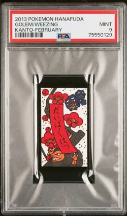 Pokemon Weezing & Golem Rare Pokemon Hanafuda Card TCG - PSA 9 Mint - Image 1