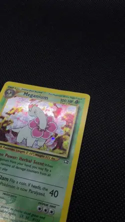 Pokemon Meganium 10/111 Neo Genesis Holo Unlimited - Lightly Played - Image 2