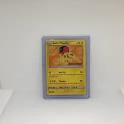 Pokemon Pikachu TCG Ash's Pikachu SM110 Promo Card Sun & Moon Rare LP - Image 1
