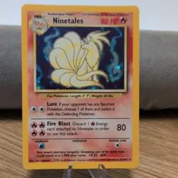 Ninetales Holo Unlimited Rare Pokemon TCG Card 12/102 Base Set - Image 1
