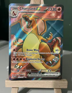 Pokemon Charizard ex Ultra Rare Holo Full Art Card 183/165 NM - Image 1