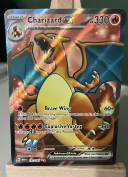 Pokemon Charizard ex Ultra Rare Holo Full Art Card 183/165 NM - Image 2