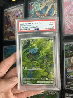 2023 POKEMON MEW EN-151 ILLUSTRATION RARE #166 BULBASAUR PSA 9 - Image 1