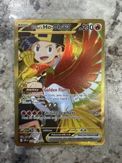 Pokemon TCG Ethans Ho-Oh Ex 239/182 Full Art Gold Hyper Rare Destined Rivals NM - Image 1