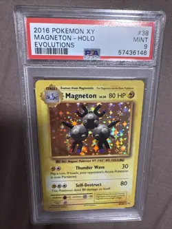 2016 Pokemon XY Evolutions Magneton Holo PSA 9 #38 - Image 1