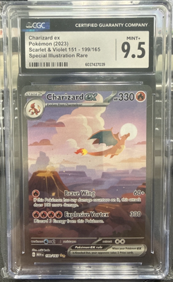 2023 Pokemon Card Scarlet & Violet 151 Charizard Ex SIR 199/165 CGC 9.5 - Image 1