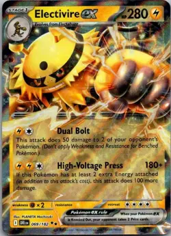 Pokemon TCG Electivire ex Double Rare SV10: Destined Rivals 069/182 NM - Image 1