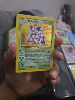 Pokemon Base Set Unlimited Nidoking 11/102 Holo Rare MP - Image 1