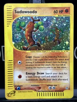 Pokemon TCG Sudowoodo Holo eReader Swirl Aquapolis H24/H32 - Image 3