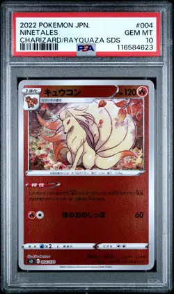 PSA 10 Gem Mint Ninetales 004/030 Reverse Holo Japanese Pokemon Charizard Deck - Image 1