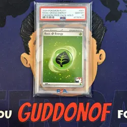 💎PSA 10 GEM MINT 2024 Pokemon Play! Prize Pack BASIC GRASS ENERGY #001 Holo - Image 1